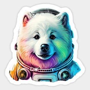 Samoyed space traveller Sticker